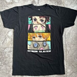Demon Slayer Tanjiro, Nezuko, Zenitsu, Inosuke Eyes Graphic T-Shirt Youth L